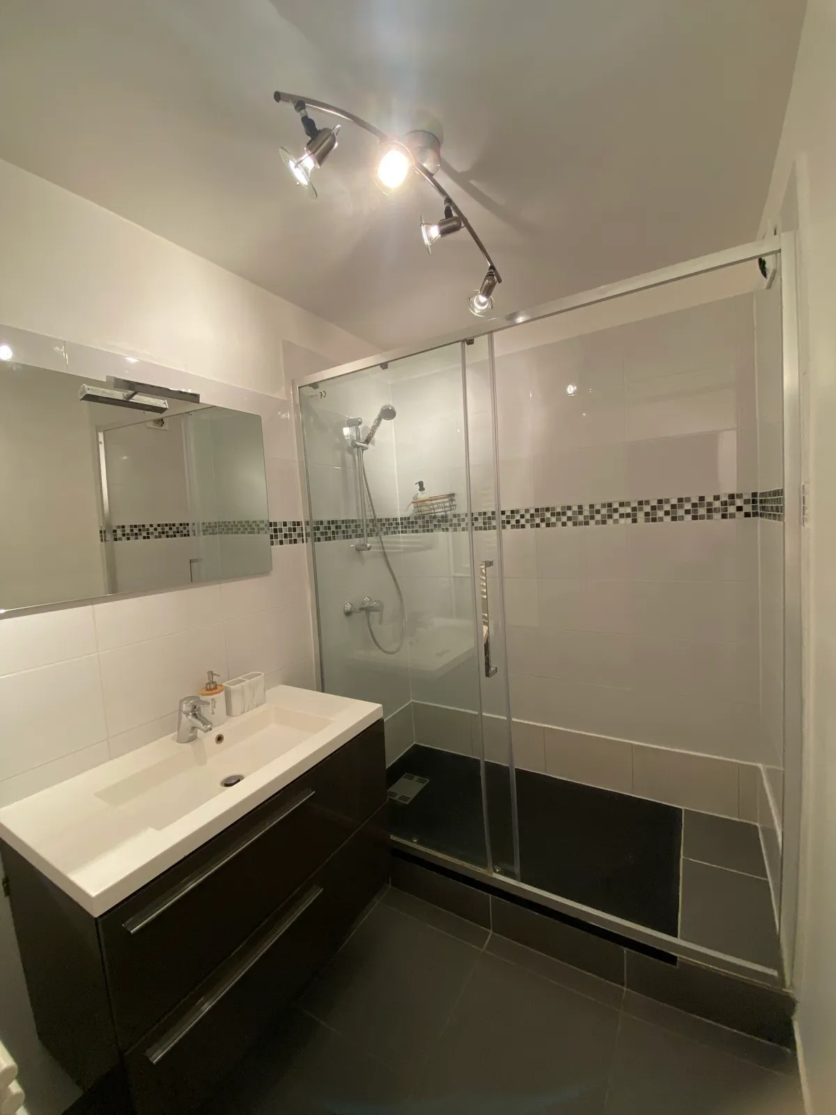 Salle de bain avec douche à l'italienne